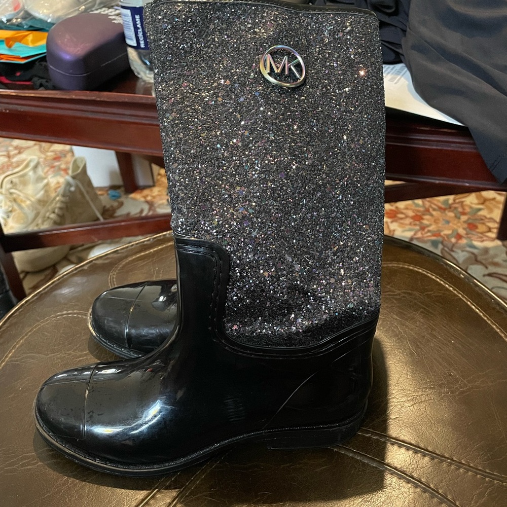 Micheal kors glitter rain boots